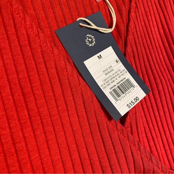 Women’s V-Neck Wrap Shirt Universal Thread - Red - Size Medium - Picture 7 of 8